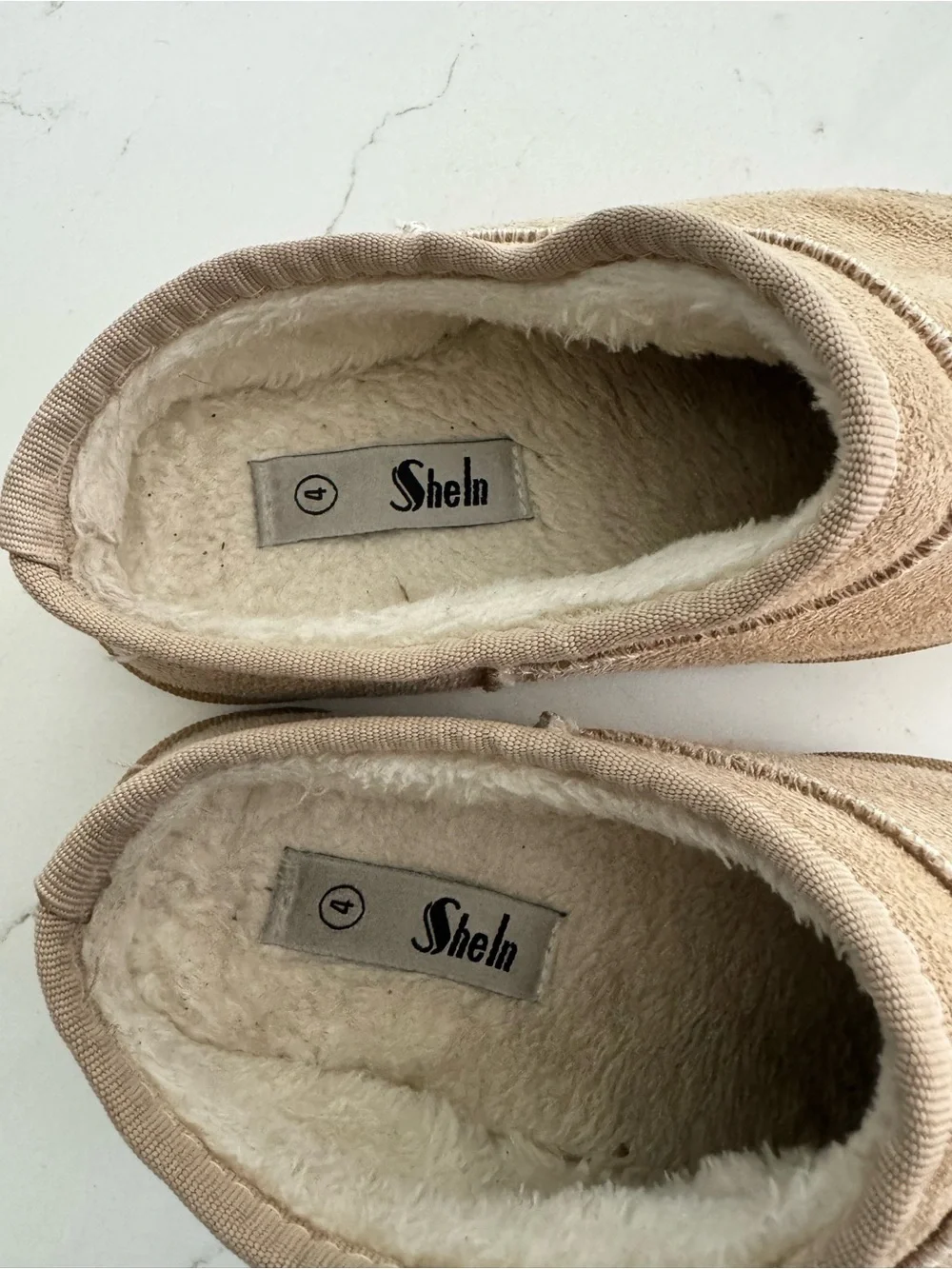 Link Plush-Lined Slip-On Mules - Tan